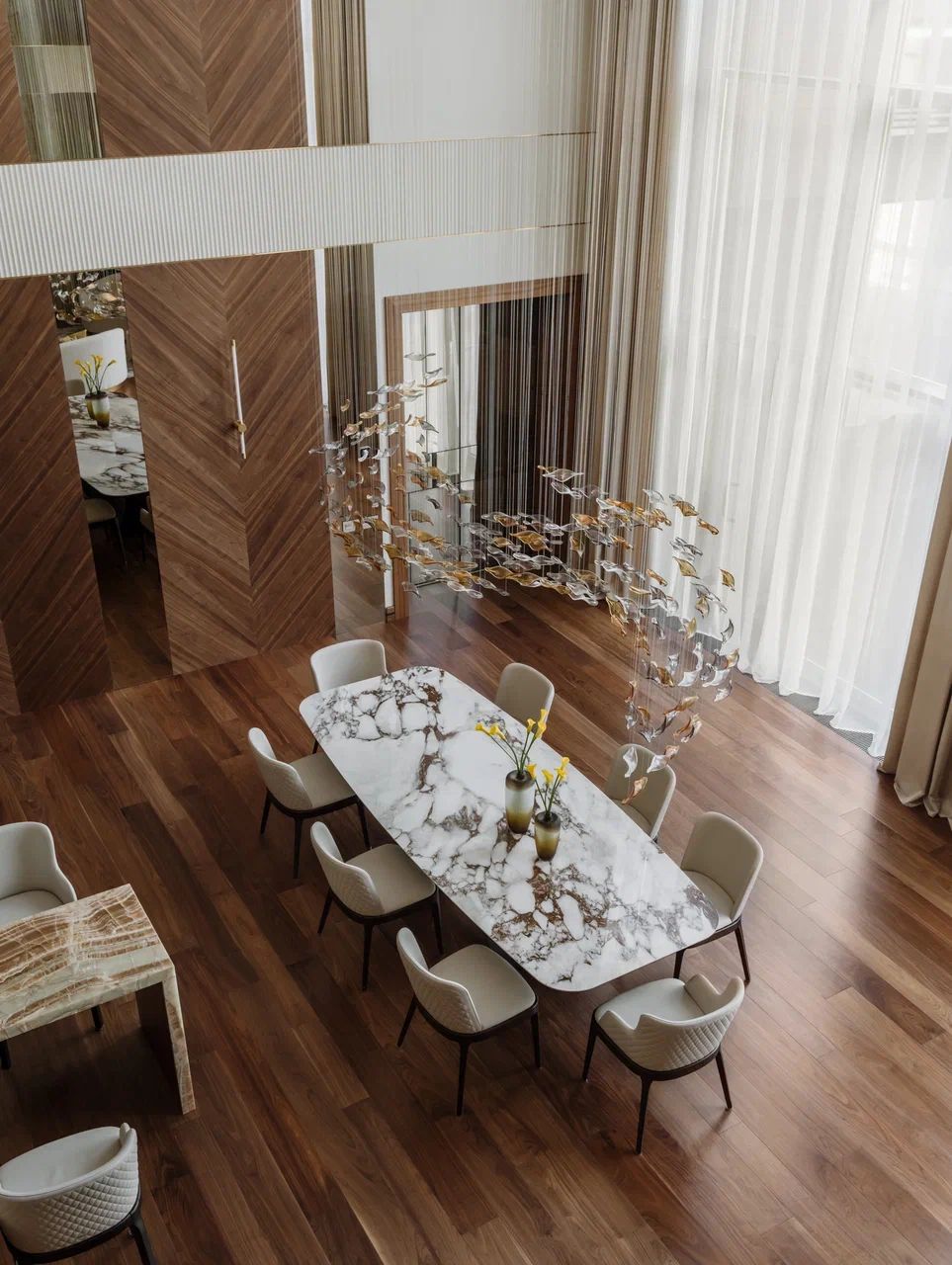 Инженерная доска Орех американский Селект лак 400-1500х150х14/3 мм (2,52 м2/упак)